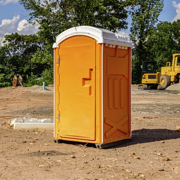 how often are the portable restrooms cleaned and serviced during a rental period in Lane Kansas